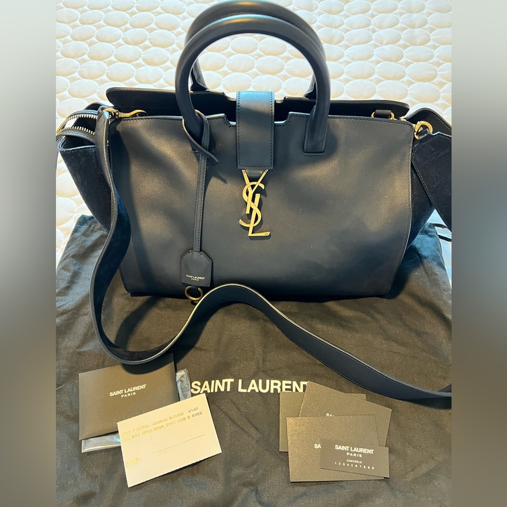 Saint Laurent Monogram Cabas Downtown Leather Small